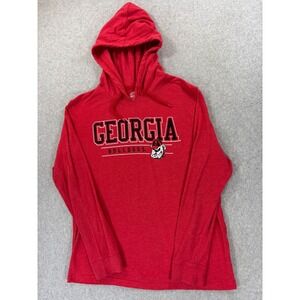 Georgia Bulldogs Rivalry Long Sleeve Campus Hoodie‎ Shirt (Men's Large) Red